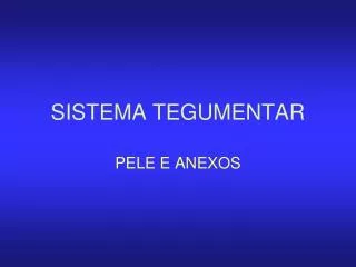 sistema tegumentar
