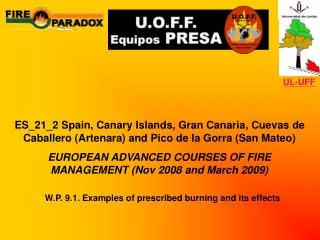 W.P. 9.1. Examples of prescribed burning and its effects