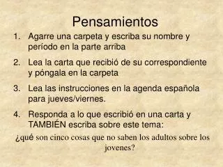 pensamientos