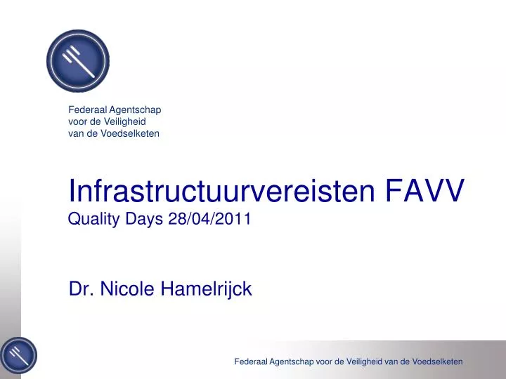 infrastructuurvereisten favv quality days 28 04 2011