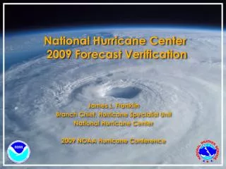 National Hurricane Center 2009 Forecast Verification