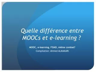 quelle diff rence entre moocs et e learning