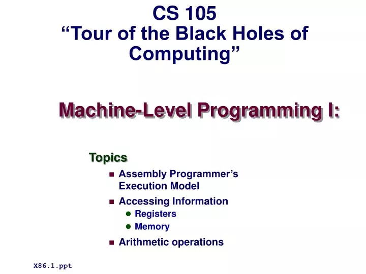 machine level programming i