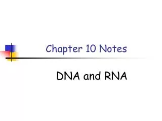 Chapter 10 Notes