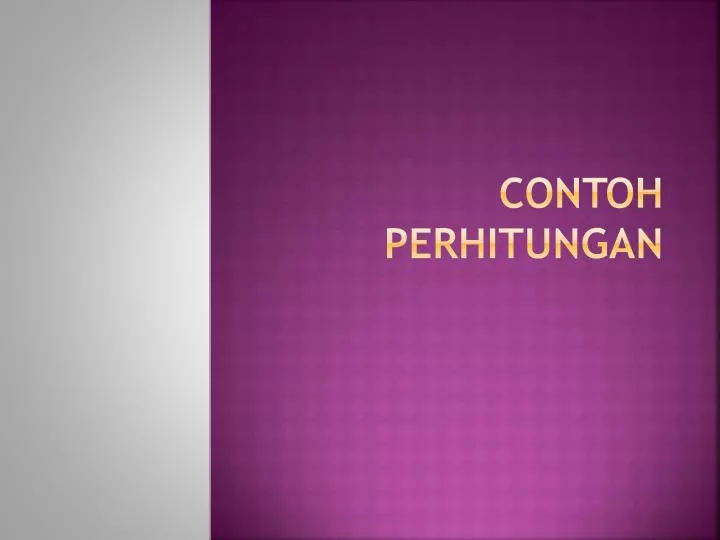 contoh perhitungan