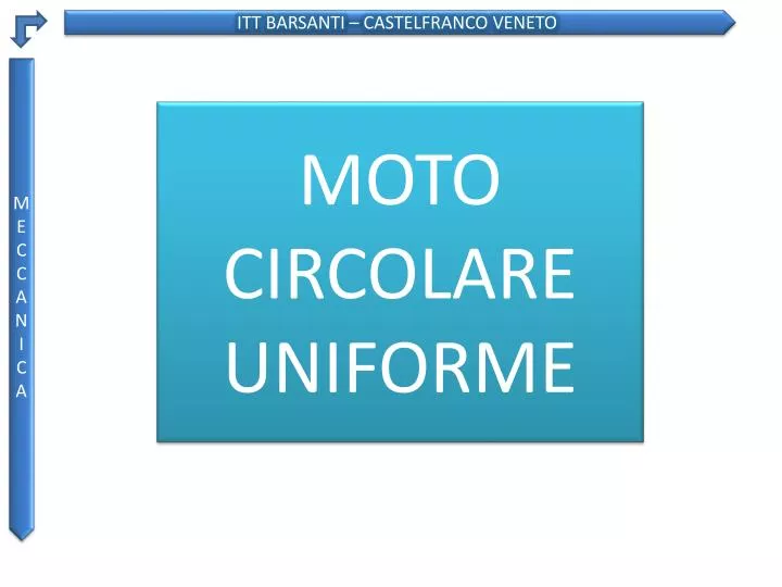 moto circolare uniforme