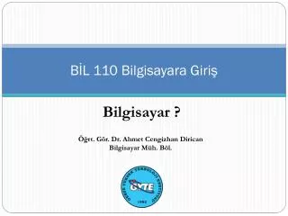 b l 110 bilgisayara giri