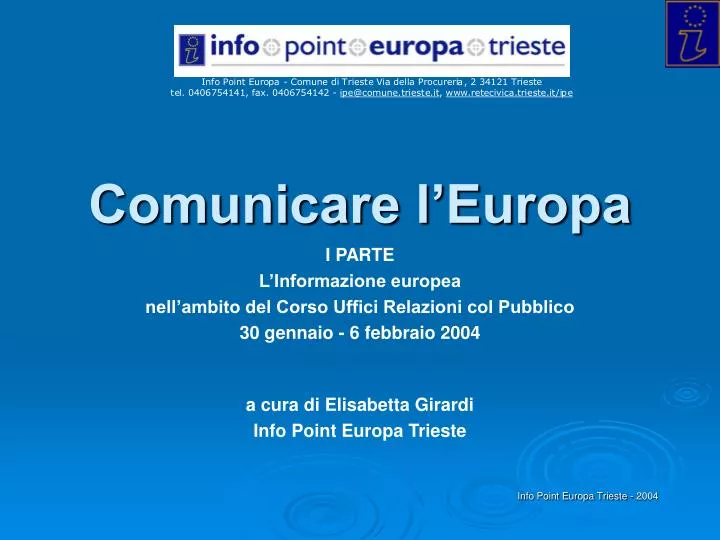 comunicare l europa