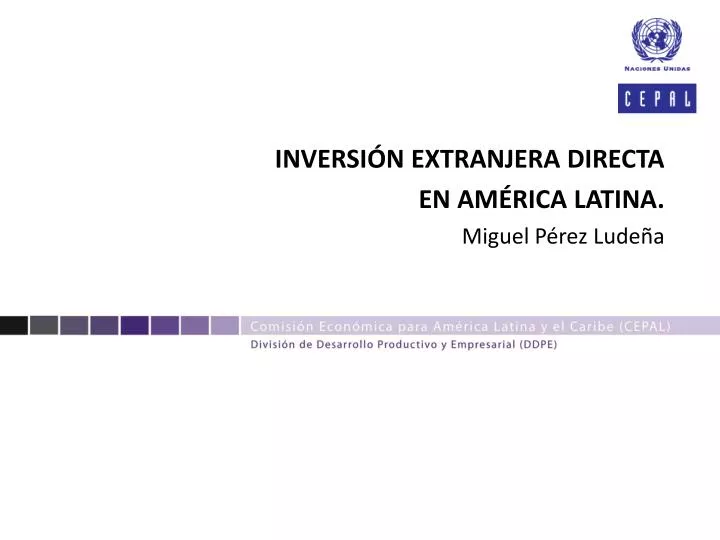 inversi n extranjera directa en am rica latina miguel p rez lude a