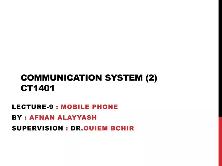 communication system 2 ct1401