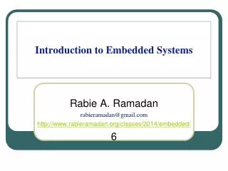 Introduction to Embedded Systems