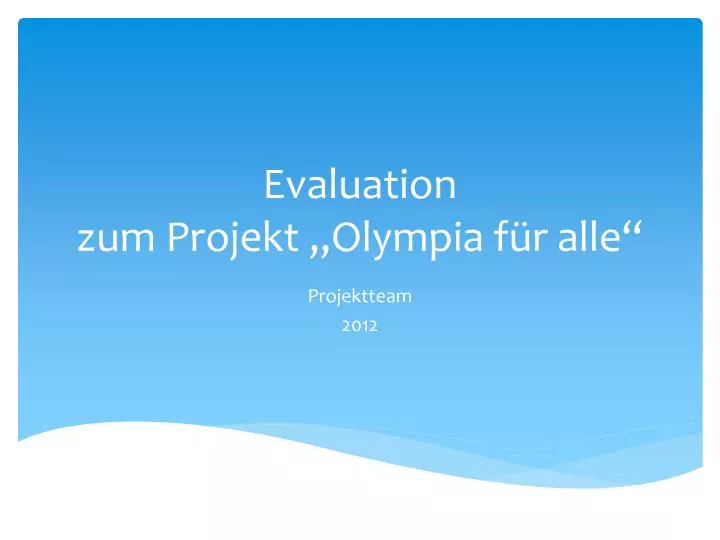 evaluation zum projekt olympia f r alle