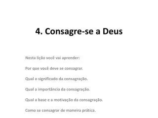 4 consagre se a deus