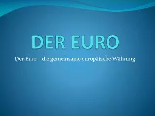 der euro