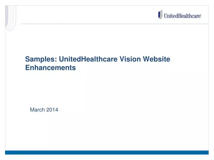samples unitedhealthcare vision website enhancements