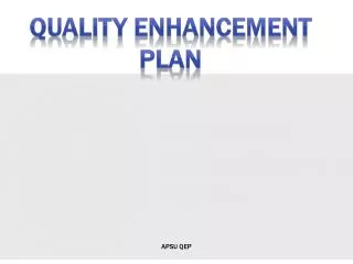 Quality enhancement plan