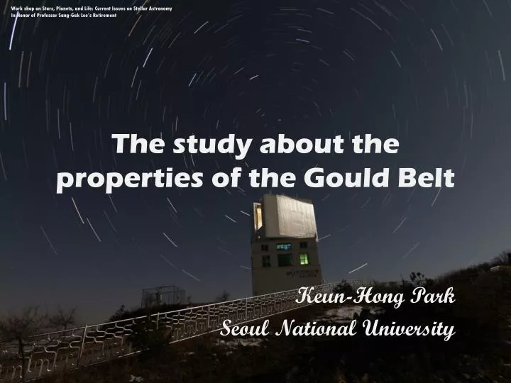 the study about the properties of the gould belt