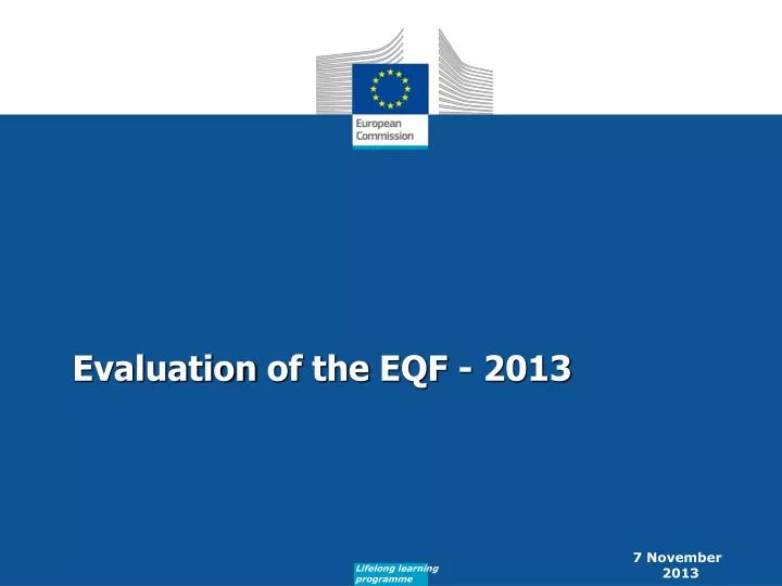 evaluation of the eqf 2013