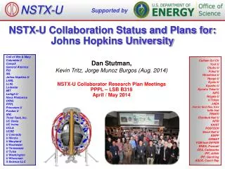 NSTX-U Collaboration Status and Plans for: Johns Hopkins University