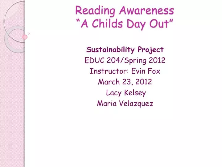 reading awareness a childs day out