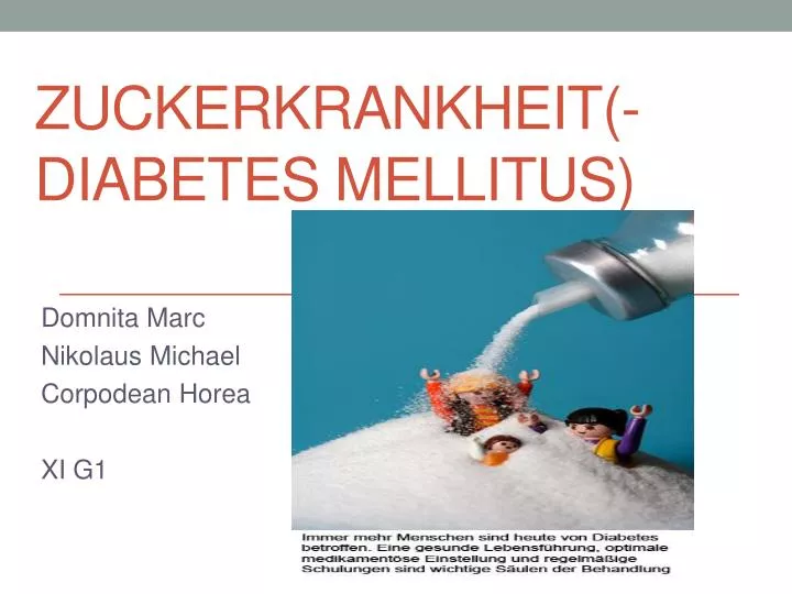 zuckerkrankheit diabetes mellitus