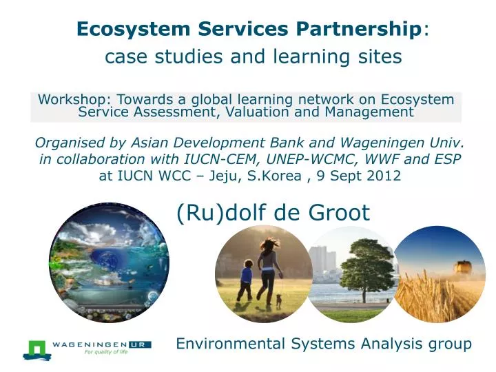 ecosystem services partnership case studies and learning sites