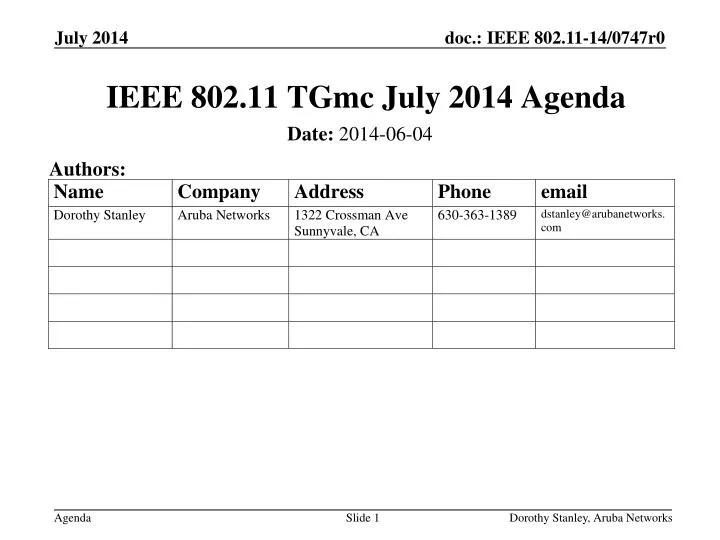 ieee 802 11 tgmc july 2014 agenda