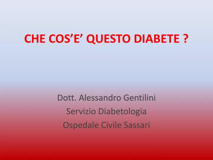 che cos e questo diabete