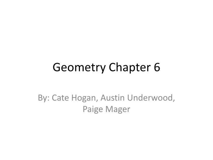 geometry chapter 6