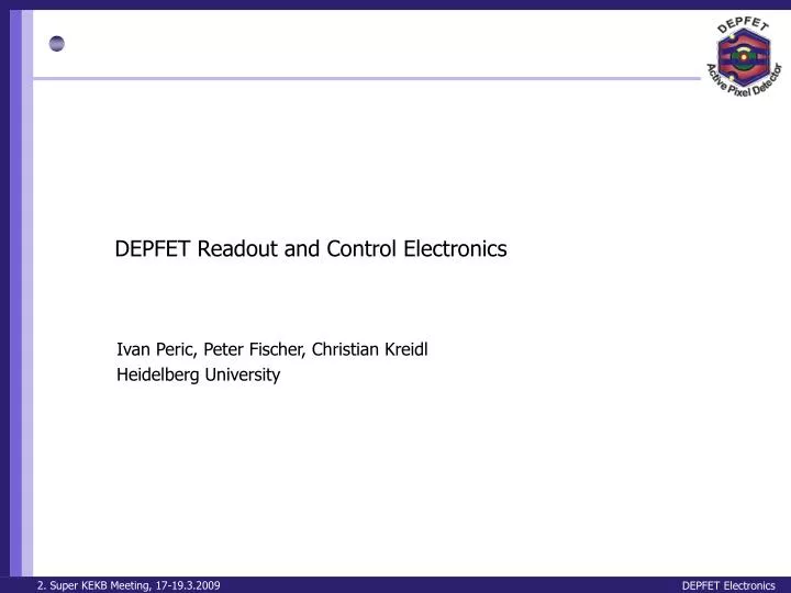 depfet readout and control electronics