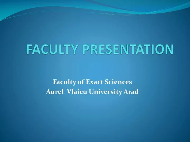 faculty presentation