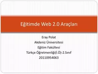 e itimde web 2 0 ara lar