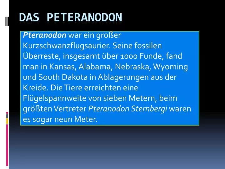 das peteranodon