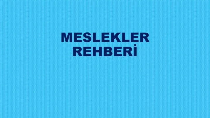 meslekler rehber