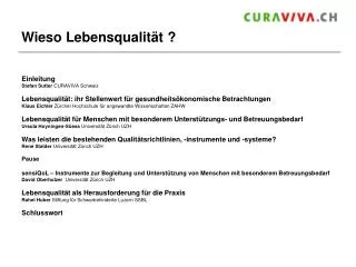 wieso lebensqualit t
