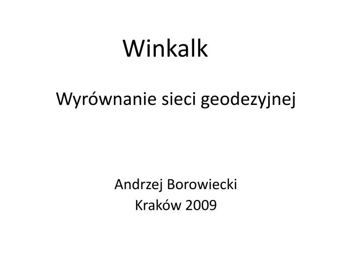 winkalk