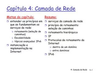 cap tulo 4 camada de rede