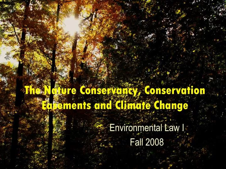 the nature conservancy conservation easements and climate change