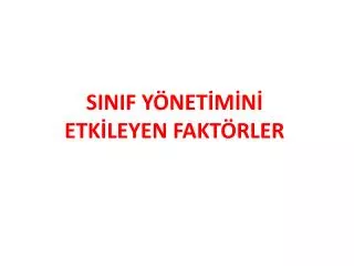 sinif y net m n etk leyen fakt rler