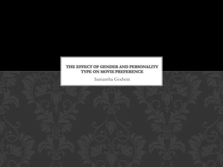 the effect of gender and personality type on movie preference