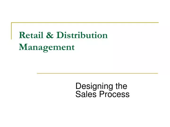 retail distribution management