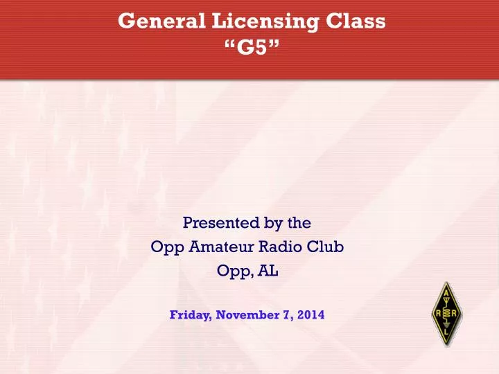 general licensing class g5