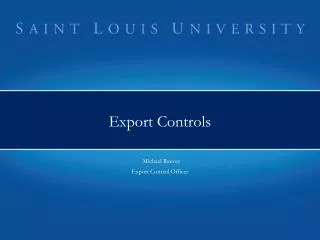 Export Controls