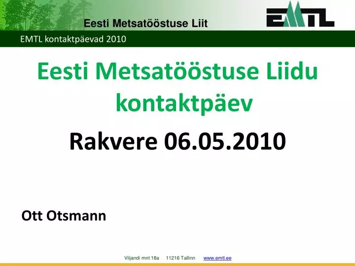 emtl kontaktp evad 2010