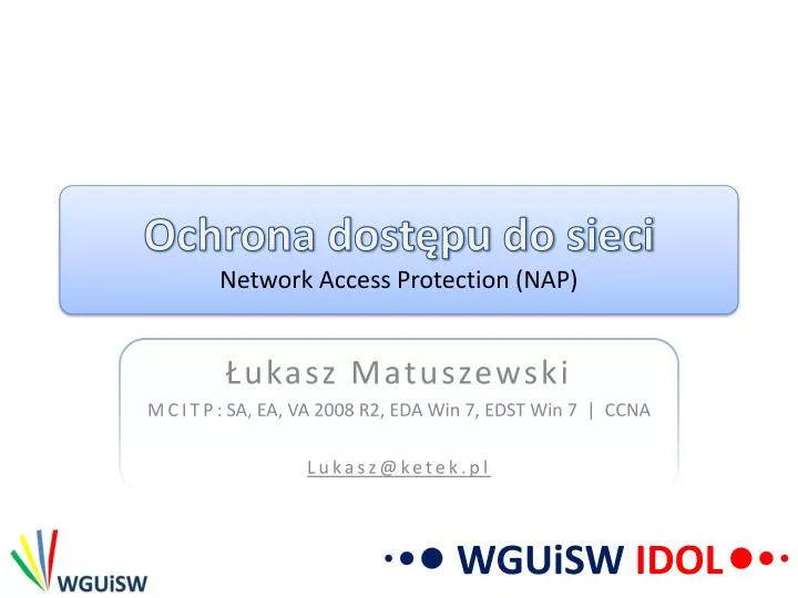 ochrona dost pu do sieci network access protection nap
