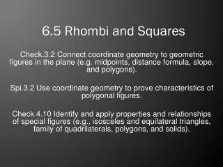 6.5 Rhombi and Squares