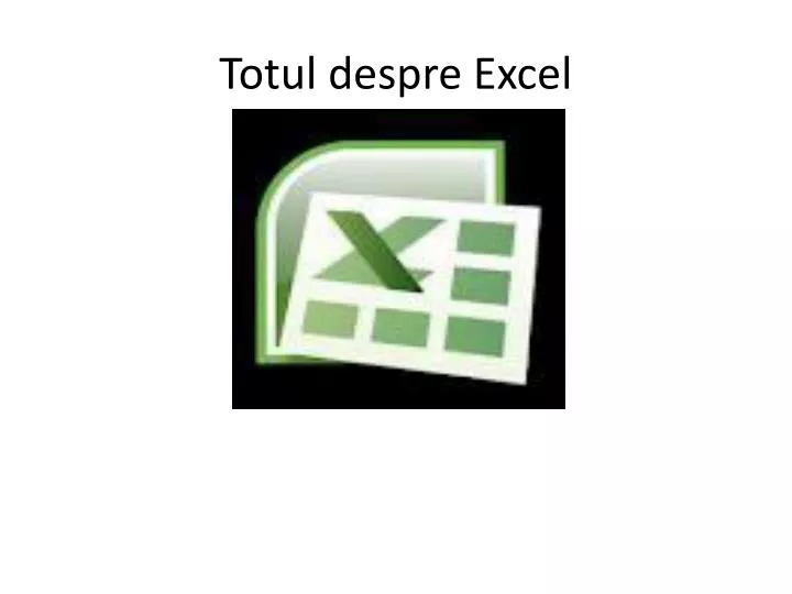 totul despre excel