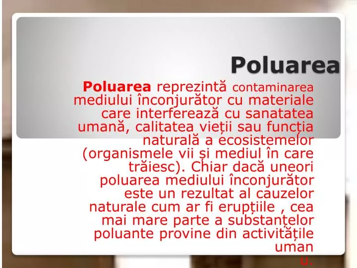 poluarea