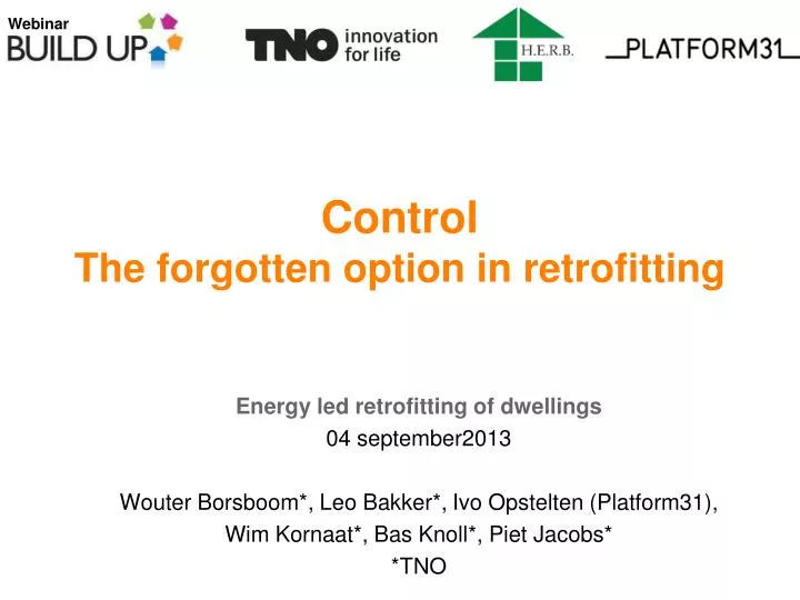 control the forgotten option in retrofitting