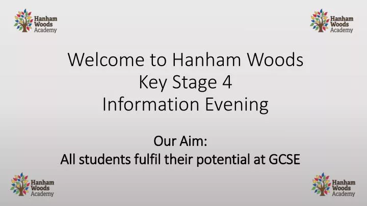 welcome to hanham woods key stage 4 information evening
